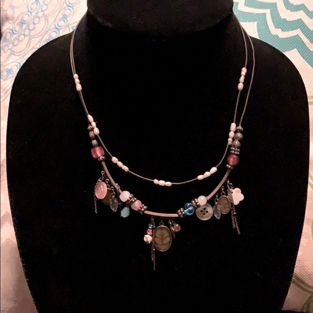 AEO Double Strand Boho Charm Necklace